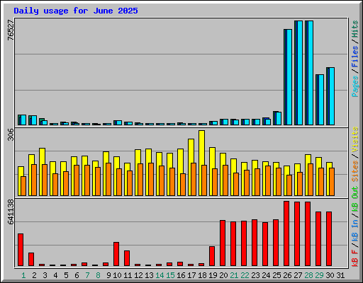 Daily usage for June 2025
