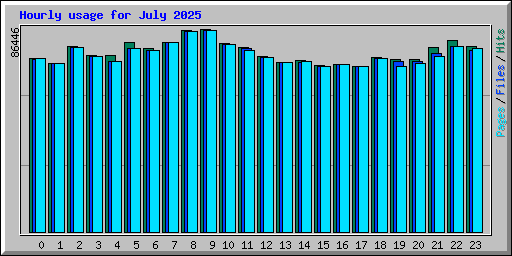 Hourly usage for July 2025